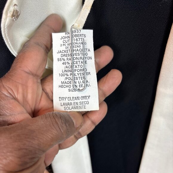 John Roberts Womens Black & White Checkered Jacket Size M - Picture 8 of 8